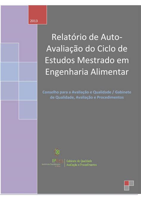 Pdf Relat Rio De Auto Avalia O Do Ciclo De Estudos De