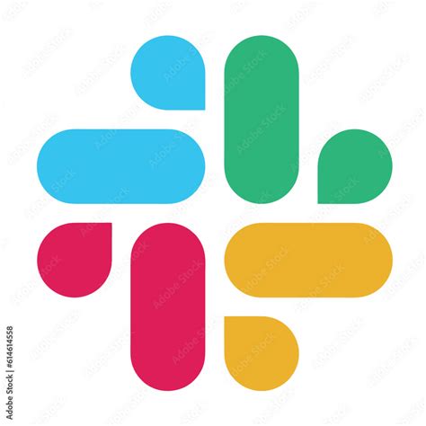 Slack New Logo Icon Png Download Editorial Vector Illustration