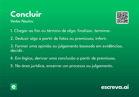 O Que Significa Concluir - Concluir - Significado e Sinônimo - escreva.ai