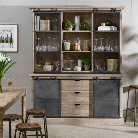 Buffet Vaisselier Industriel Portes Coulissantes Made In Meubles