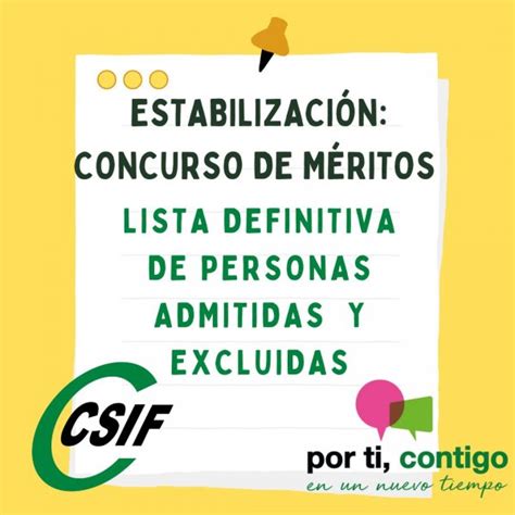 Csif Procedimiento Selectivo Estabilizaci N Concurso M Ritos