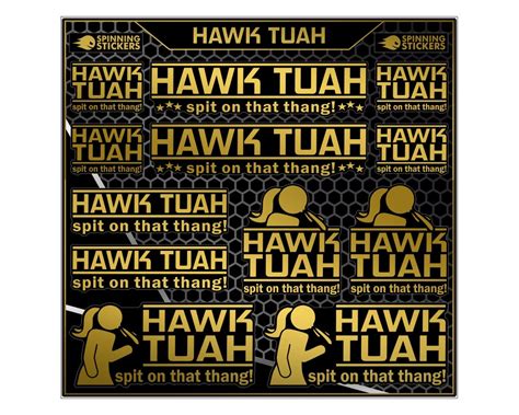 Hawk Tuah Sticker Kit Spinningstickers