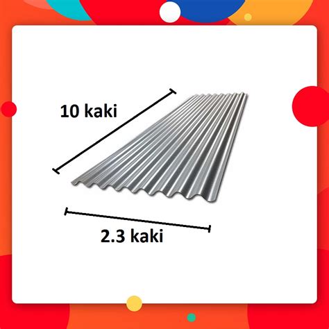 Ft Kaki Corrugated Metal Zinc Roof Sheet Atap Zink Mm