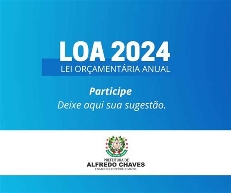 Prefeitura Municipal de Alfredo Chaves LOA 2024 População poderá