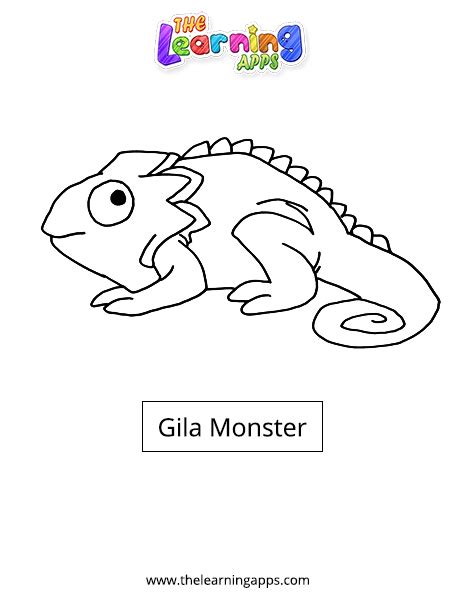 Download Free Printable Gila Monster Worksheet For Kids