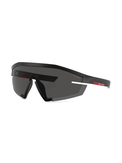 Prada Linea Rossa PS 03ZS Pilot Frame Sunglasses Black FARFETCH AU