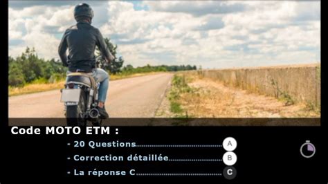 N1 Code Moto ETM Entrainement 20 Questions YouTube