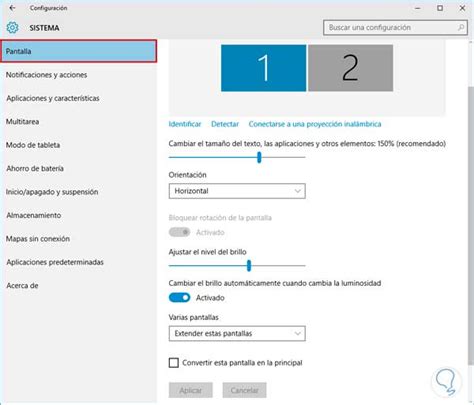 CAMBIAR RESOLUCION Segunda Pantalla Windows 10 Solvetic