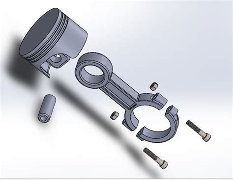 Piston Connecting Rod 3d Model Cgtrader