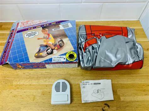 Vintage Battery Operated Toy Inflatable Racing Car Unused In Box