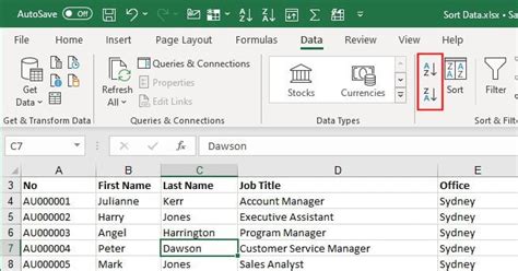 How To Sort Data In Excel The Training Lady