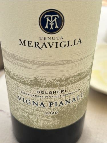 Tenuta Meraviglia Vigna Pianali Vivino Us