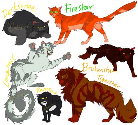 Redrew The Very First Warrior Cats Designs That I Made 4 Years Ago I