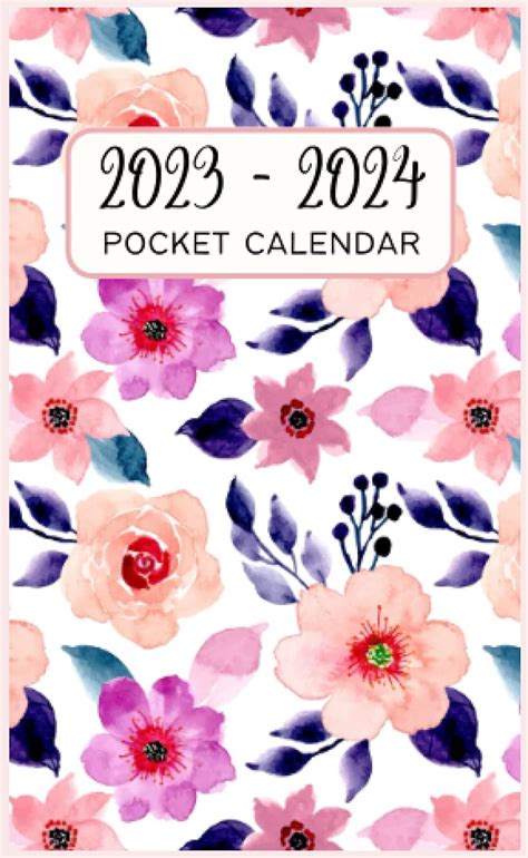 2 Year Pocket Calendar 2023 2024 For Purse Two Year Calendar 2023 2024