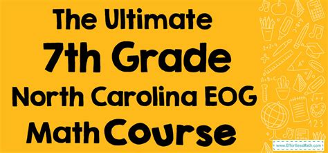 The Ultimate Th Grade North Carolina Eog Math Course Free Worksheets