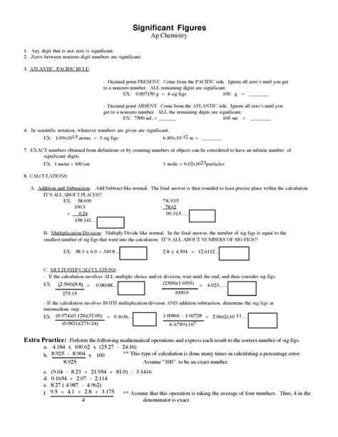 Significant Figures And Dimensional Analysis Chemistrygodsnet