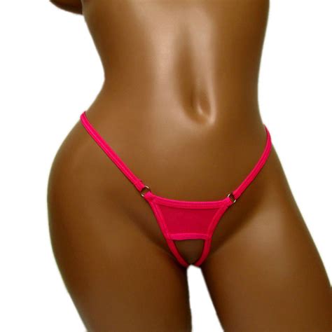 Bralroma Micro Thongs Ouvert GString Sexy Mini Bikini Tanga Mesh Höschen Frauen Unterwäsche