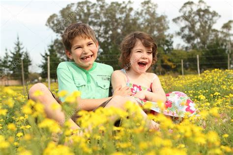 Two children laughing — Stock Photo © blackcurrent #6899560