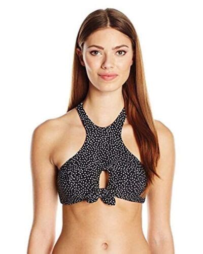 New Minkpink Size Small Black Polka Dot Mantaray Crop Tie Bikini Top EBay