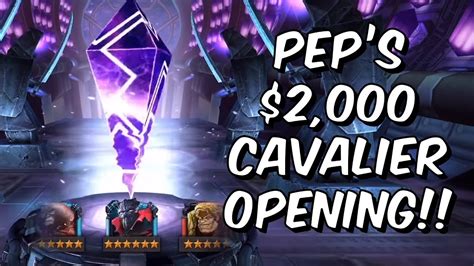 300x Cavalier Crystal Opening Peps 2000 5 And 6 Star Opening Marvel Contest Of Champions