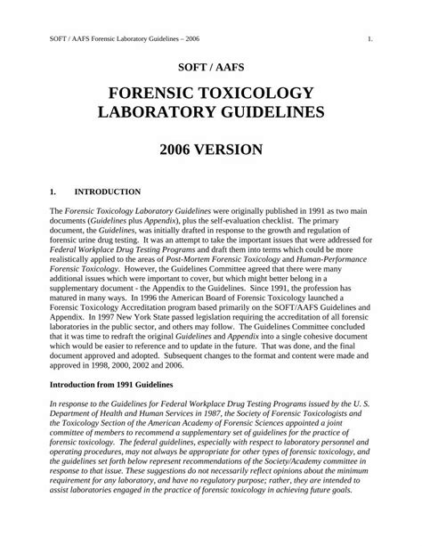 PDF FORENSIC TOXICOLOGY LABORATORY GUIDELINES DOKUMEN TIPS