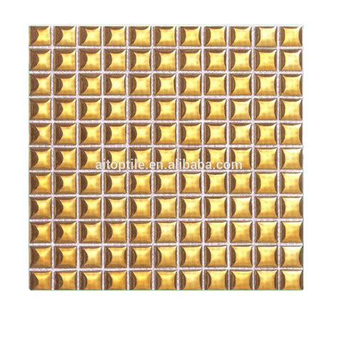 300x300 New Mould Golden Luxury Ceramic Gold Mosaic Tile Buy Gold