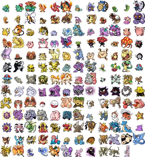 Original 151 Pokemon Sprites