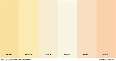 Orange Yellow Pastels Color Scheme Palettes