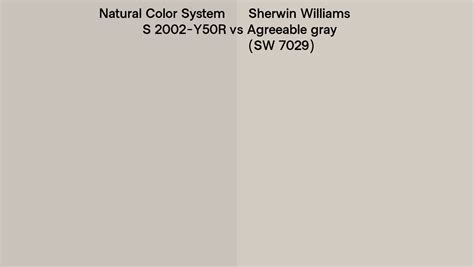 Natural Color System S 2002 Y50r Vs Sherwin Williams Agreeable Gray Sw