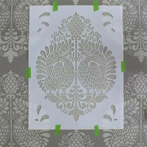 Jual Stencil Dinding Motif Batik Merak Ukuran 50x35 Cm Bahan Tebal