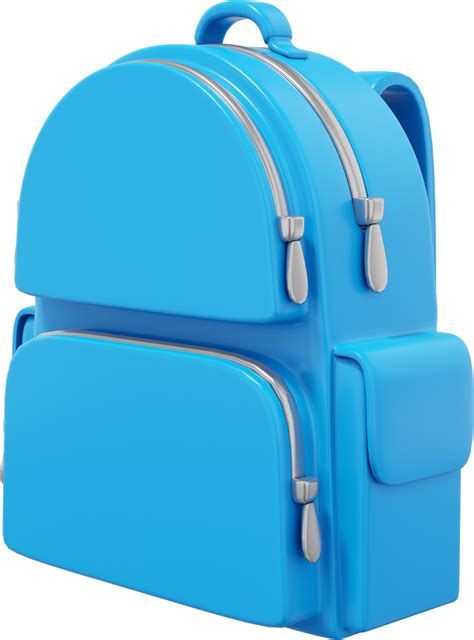 Mochila Escolar City Bag Azul Icono Png Sobre Fondo Transparente