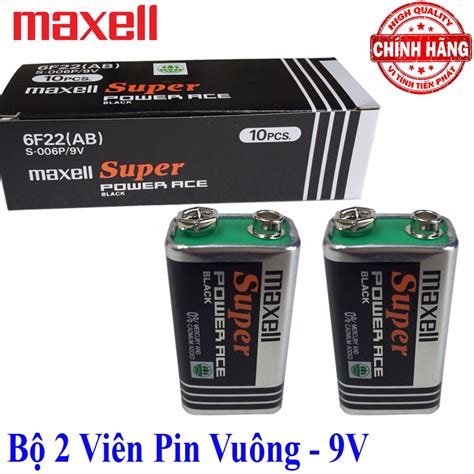 Bộ 2 Viên Pin Vuông 9v Maxell Super Power 6f22 Maxell Shopee Việt Nam