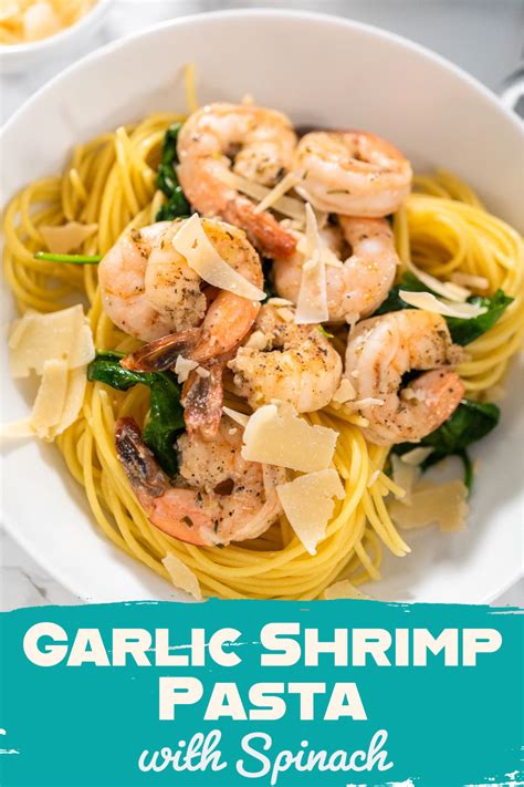 Garlic Shrimp Pasta With Spinach Arina Photography