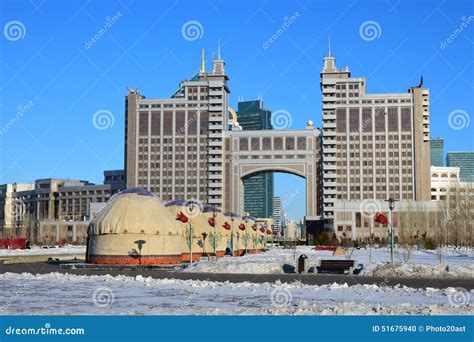 View in Astana in winter editorial image. Image of graphic - 51675940