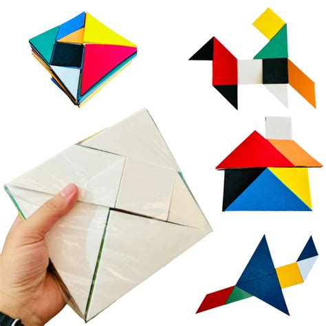 Tangram Jogo 70 peças em EVA Brinquedo Educativo Pedagogico Quebra