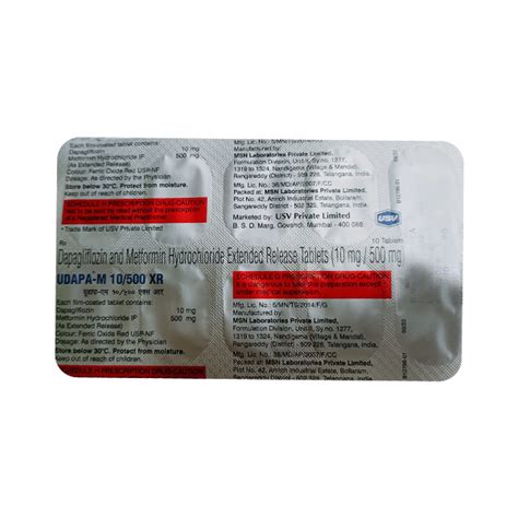 Buy UDAPA M XR 500 Tablet 10 S Online At Upto 25 OFF Netmeds