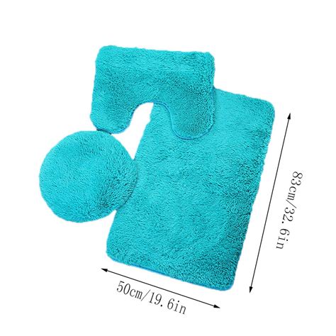 Zmeidao 3pc Bathroom Set Solid Non Slip Soft Bath Rug Set For Bathroom