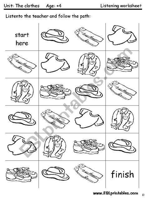 The Clothes Listening Worksheet ESL Worksheet By Marmar363