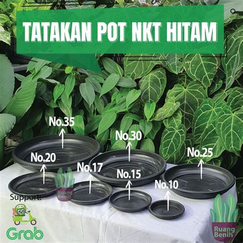 Jual Tatakan Alas Pot Bunga Tanaman Hias Warna Hitam Produk Nkt