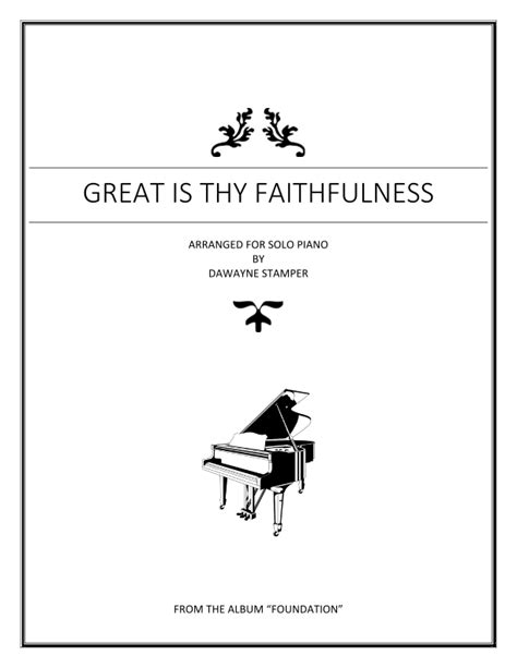 Great Is Thy Faithfulness Arr Dawayne Dale Stamper By Phillip