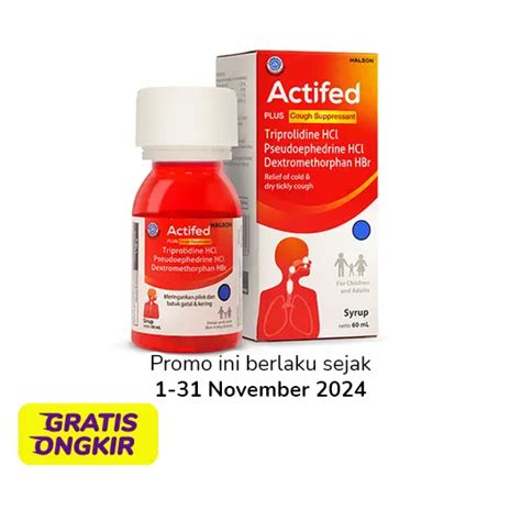 Beli Actifed Plus Sirup 60 Ml Di Halodoc 1 Jam Sampai