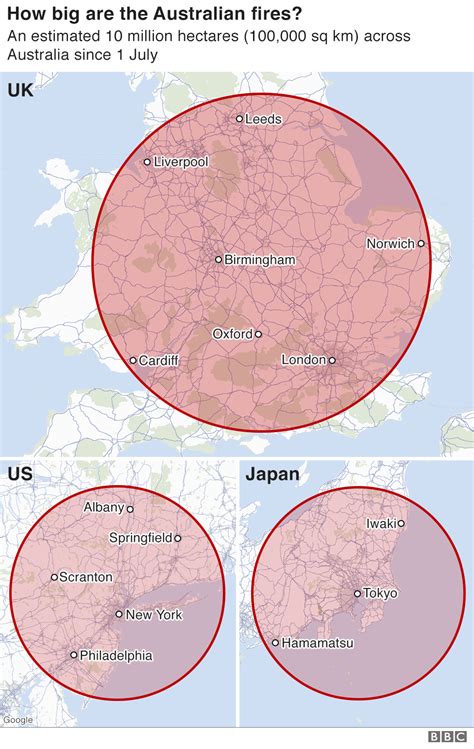 Australia Fires A Visual Guide To The Bushfire Crisis Bbc News