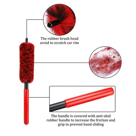 Erthree Wheel Rim Cleaning Brush For Car Tire Woolies Motorcycle Clean