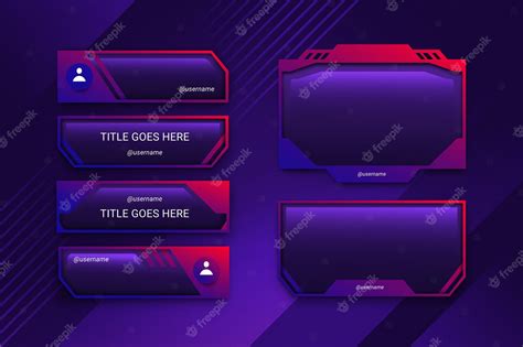 Premium Vector Twitch Stream Panels Collection