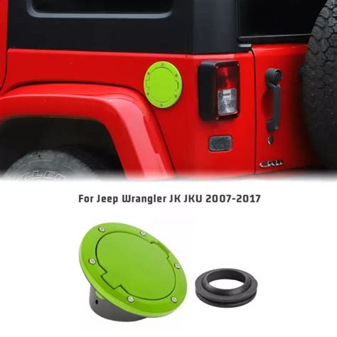 GREEN FUEL FILLER Door Gas Cap Tank Lid Cover For 2007 2017 Jeep