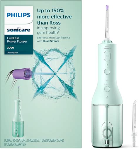 Philips Sonicare Power Flosser 3000 Cordless Oral Irrigator Quad