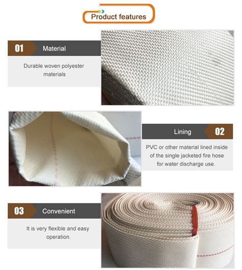 Factory Sales Double Layer Flexible Cotton Canvas Pvc Lining Fire Hose