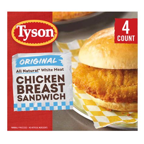 Tyson Original Chicken Breast Frozen Sandwiches Shop Sandwiches At H E B