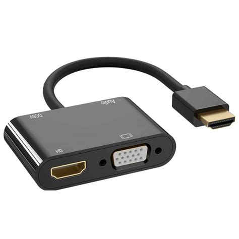 200pc In HDMI VGA A HDMI VGA Splitter Con Adattatore, 45% OFF