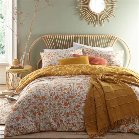 Ditsy Floral Duvet Cover Set Ochre - Madden Furniture